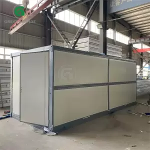 20ft Folding Portable Houses Manufacturer Entrance Double Door Gray Galvanized Steel Frame